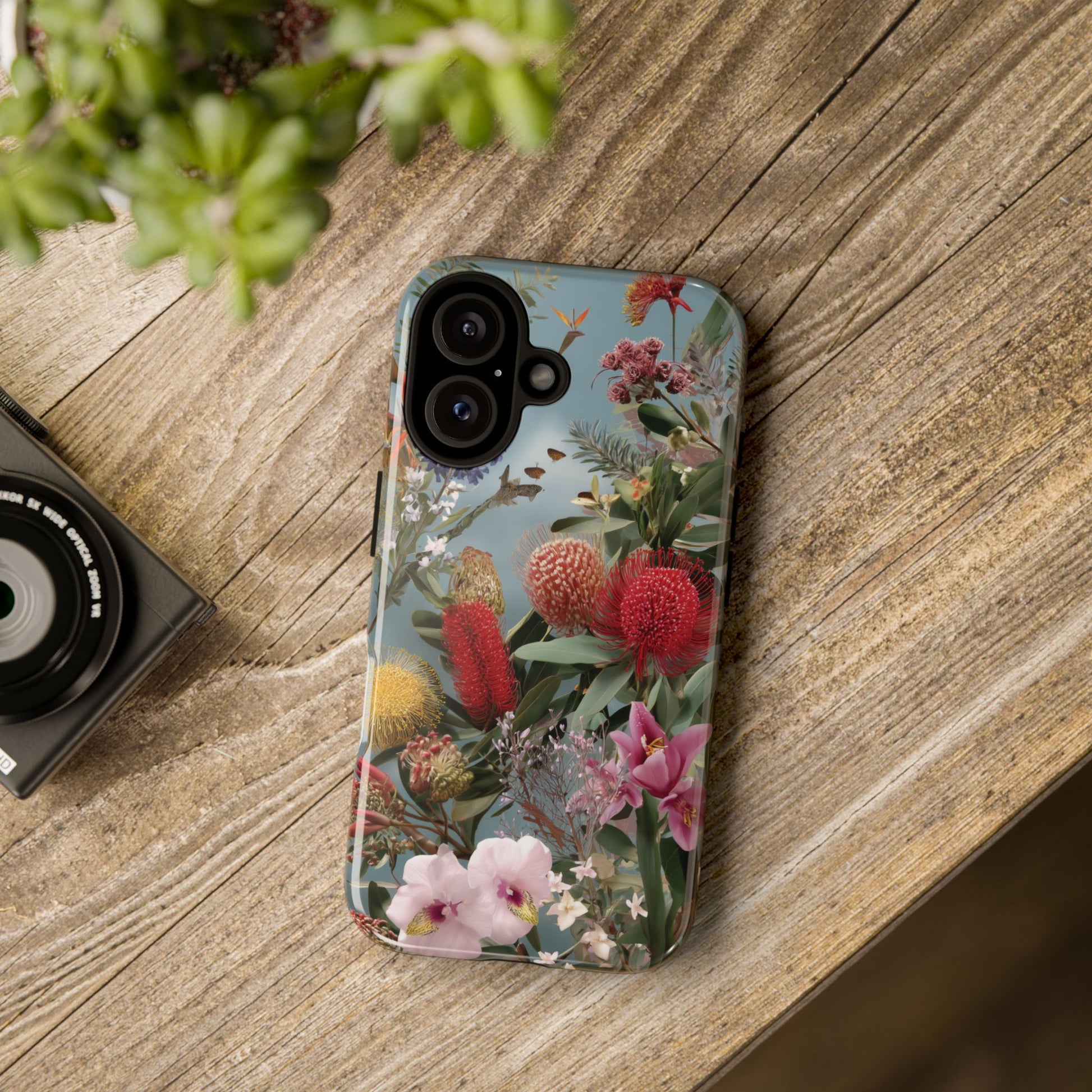 Vivid Australian Wildlife & Flowers Mural Phone Case, Beautiful Nature-Inspired Design for iPhone Samsung Pixel, Tough and Durable Gift Idea