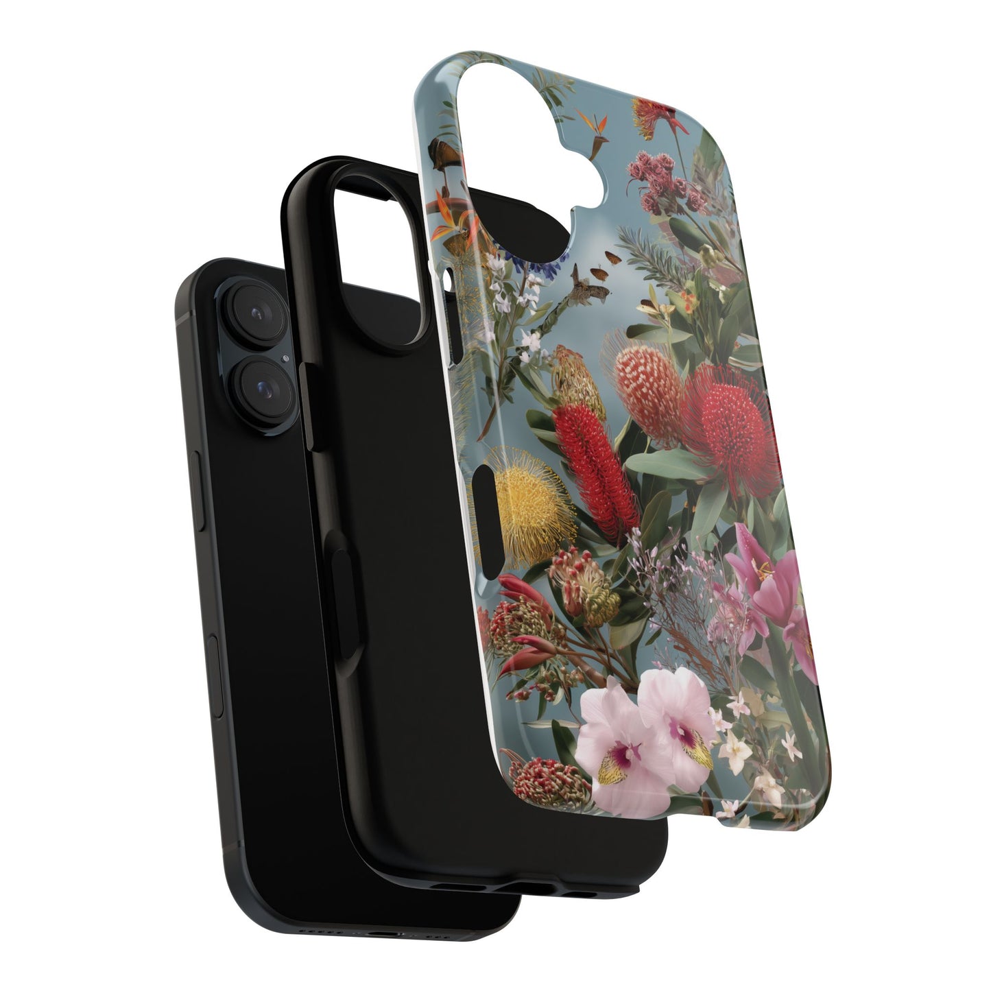 Vivid Australian Wildlife & Flowers Mural Phone Case, Beautiful Nature-Inspired Design for iPhone Samsung Pixel, Tough and Durable Gift Idea
