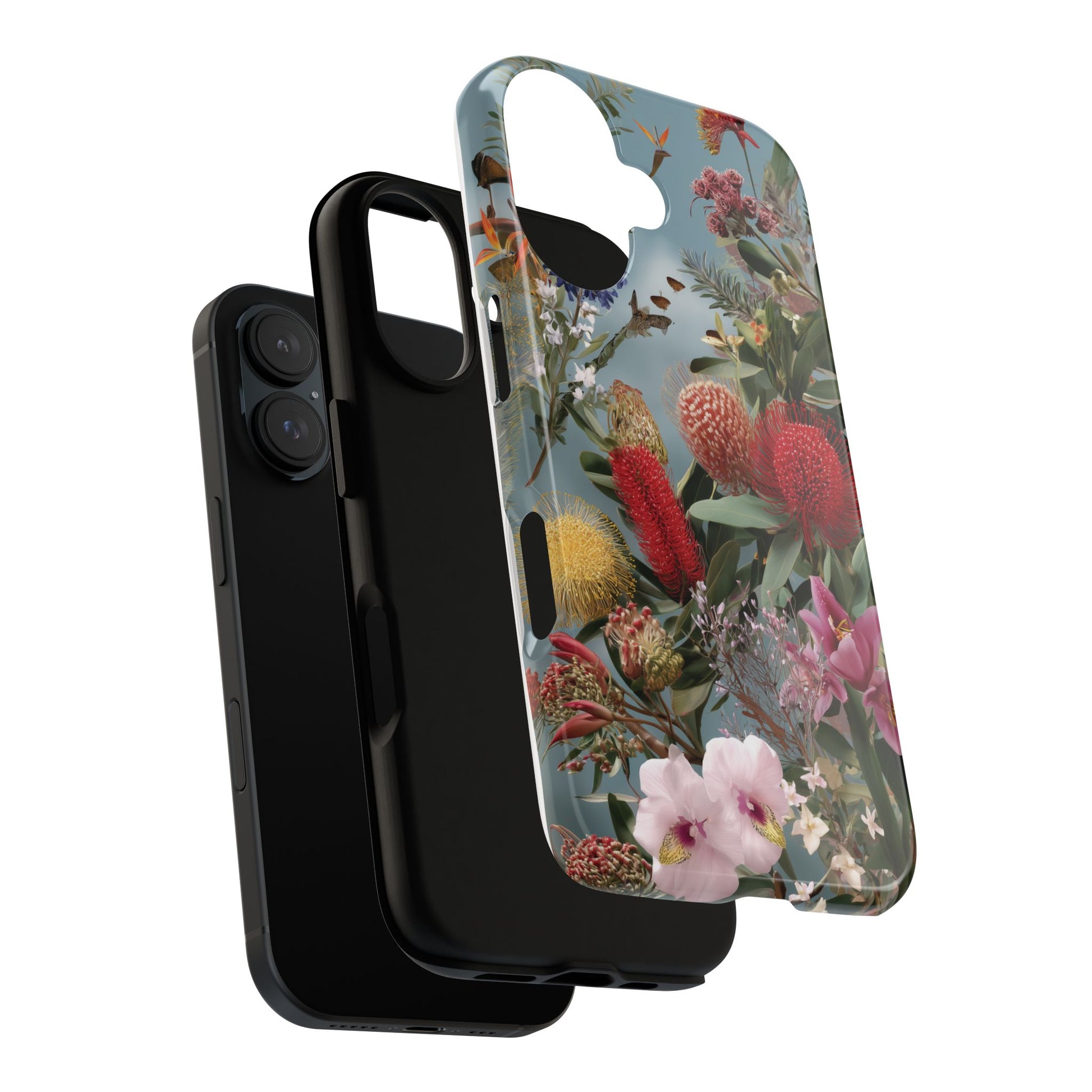 Vivid Australian Wildlife & Flowers Mural Phone Case, Beautiful Nature-Inspired Design for iPhone Samsung Pixel, Tough and Durable Gift Idea