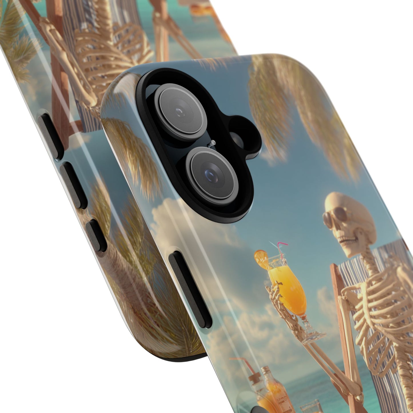 Summerween Skeleton Phone Case - Funny Animated Design for iPhone Samsung Pixel, Tough & Spooky Cute iPhone Cover, Gothic Aesthetic Gift