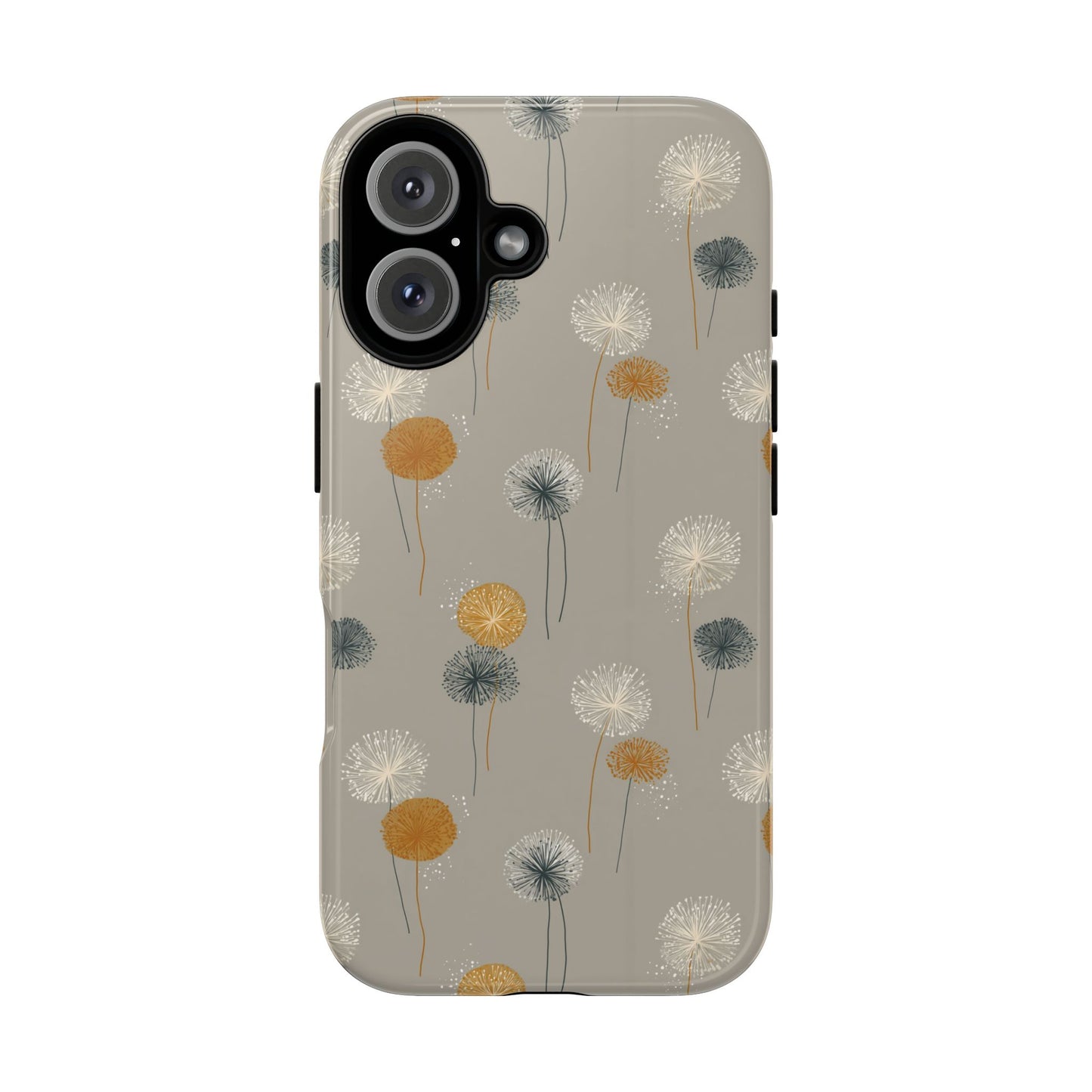 Botanical Dandelion Phone Case with Elegant Minimalist Boho Style, Fits iPhone, Samsung & Pixel Models, Stylish Floral Case Gift for Her