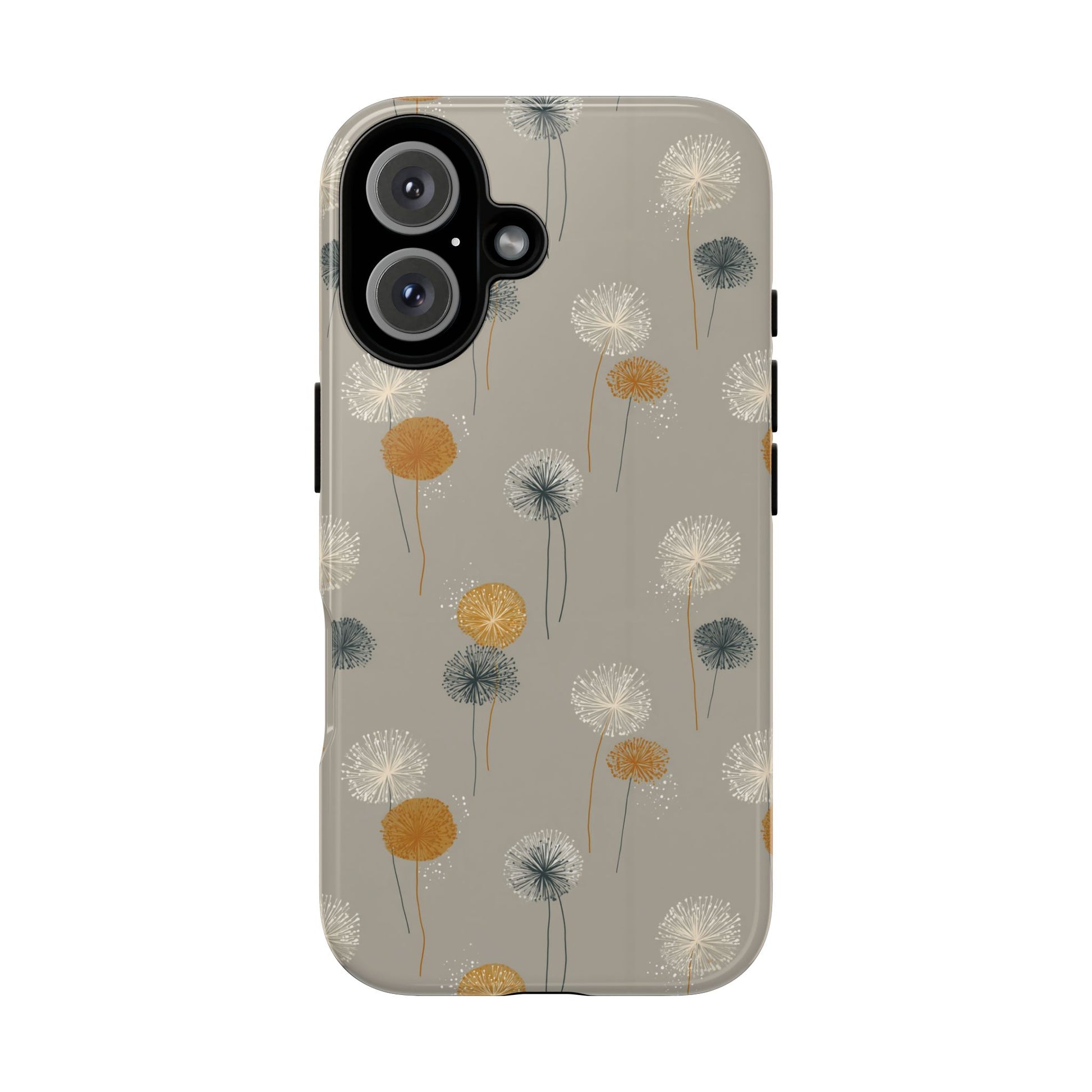 Botanical Dandelion Phone Case with Elegant Minimalist Boho Style, Fits iPhone, Samsung & Pixel Models, Stylish Floral Case Gift for Her
